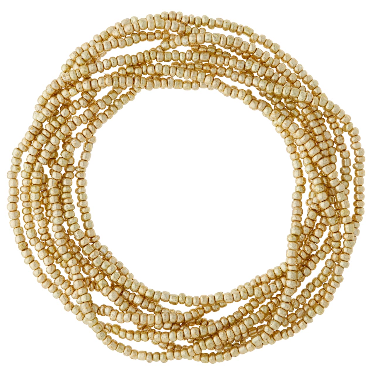 Light Gold Glass Seed Beads, 6/0 by Bead Landing™